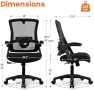 Thumbnail Office Desk Gaming Chair Computer High Back Mesh Seat with Rolling Wheels Ergonomic Adjustable Comfy Flip-up Armrests... — Smart Chairs, NEO CHAIR