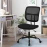 Thumbnail Armless Home Office Chair, Small Ergonomic Mesh Back Desk Chair with Lumbar Support and Wheels — Smart Chairs, CLATINA