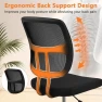 Thumbnail Armless Home Office Chair, Small Ergonomic Mesh Back Desk Chair with Lumbar Support and Wheels — Smart Chairs, CLATINA