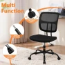 Thumbnail Armless Home Office Chair, Small Ergonomic Mesh Back Desk Chair with Lumbar Support and Wheels — Smart Chairs, CLATINA