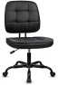 Thumbnail Armless Home Office Chair, Small Ergonomic Mesh Back Desk Chair with Lumbar Support and Wheels — Smart Chairs, CLATINA