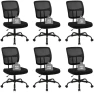 Thumbnail Armless Home Office Chair, Small Ergonomic Mesh Back Desk Chair with Lumbar Support and Wheels — Smart Chairs, CLATINA