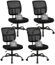 Thumbnail Armless Home Office Chair, Small Ergonomic Mesh Back Desk Chair with Lumbar Support and Wheels — Smart Chairs, CLATINA