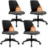 Thumbnail Armless Home Office Chair, Small Ergonomic Mesh Back Desk Chair with Lumbar Support and Wheels — Smart Chairs, CLATINA