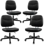 Thumbnail Armless Home Office Chair, Small Ergonomic Mesh Back Desk Chair with Lumbar Support and Wheels — Smart Chairs, CLATINA