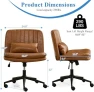 Thumbnail Criss Cross Chair with Wheels Armless Wide Cross Legged Office Chair — Smart Chairs, TUNYI