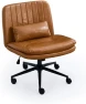 Thumbnail Criss Cross Chair with Wheels Armless Wide Cross Legged Office Chair — Smart Chairs, TUNYI