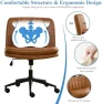 Thumbnail Criss Cross Chair with Wheels Armless Wide Cross Legged Office Chair — Smart Chairs, TUNYI