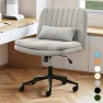 Thumbnail Criss Cross Chair with Wheels Armless Wide Cross Legged Office Chair — Smart Chairs, TUNYI