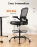 Thumbnail Drafting Chair with Foot Ring and Lumbar Support — Smart Chairs, ErGear