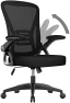 Thumbnail Ergonomic Office Chair, Mid Back Desk Chairs with Adjustable Height, Swivel Chair with Flip-Up Arms and Lumbar Support,... — Smart Chairs, naspaluro
