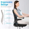 Thumbnail Ergonomic Office Chair, Mid Back Desk Chairs with Adjustable Height, Swivel Chair with Flip-Up Arms and Lumbar Support,... — Smart Chairs, naspaluro