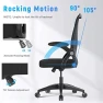 Thumbnail Ergonomic Office Chair, Mid Back Desk Chairs with Adjustable Height, Swivel Chair with Flip-Up Arms and Lumbar Support,... — Smart Chairs, naspaluro