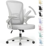 Thumbnail Ergonomic Office Chair, Mid Back Desk Chairs with Adjustable Height, Swivel Chair with Flip-Up Arms and Lumbar Support,... — Smart Chairs, naspaluro