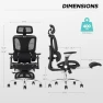 Thumbnail Ergonomic Office Chair with 3-Zone Dynamic Lumbar Support — Smart Chairs, JOMEED