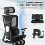 Thumbnail Ergonomic Office Chair with 3-Zone Dynamic Lumbar Support — Smart Chairs, JOMEED