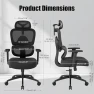 Thumbnail Ergonomic Office Chair with Adjustable Lumbar Support, 3D Arms and Headrest — Smart Chairs, Keratee