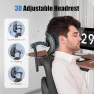 Thumbnail Ergonomic Office Chair with Adjustable Lumbar Support, 3D Arms and Headrest — Smart Chairs, Keratee