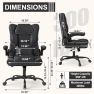 Thumbnail Ergonomic Office Chair with Flip-up Armrests, 300lbs Mid Back Computer Office Desk Chair with Lumbar Support, Executive... — Smart Chairs, Box DesignLab