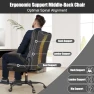 Thumbnail Ergonomic Office Chair with Flip-up Armrests, 300lbs Mid Back Computer Office Desk Chair with Lumbar Support, Executive... — Smart Chairs, Box DesignLab