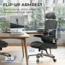 Thumbnail Ergonomic Office Chair with Headrest, Lumbar Support, Flip-Up Armrests, Thick Memory Foam Seat — Smart Chairs, FAMIDOLE