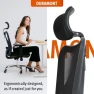 Thumbnail Ergonomic Office Chair with Rollerblade Wheels - High Back Breathable Mesh, 4D Lumbar Support, Memory Foam Seat — Smart Chairs, Duramont