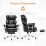 Thumbnail Executive Home Office Desk Chair - Ergonomic Big Tall High Back with Footrest & Lumbar Support, Reclining Height... — Smart Chairs, Sweetcrispy