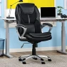 Thumbnail Executive Office Chair with Faux Leather and Mesh, Adjustable Ergonomic Comfy Seat with Lumbar Support — Smart Chairs, Serta