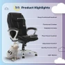 Thumbnail Executive Office Chair with Faux Leather and Mesh, Adjustable Ergonomic Comfy Seat with Lumbar Support — Smart Chairs, Serta