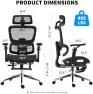 Thumbnail Mesh Ergonomic Office Chair with 6D Armrests — Smart Chairs, hujusko