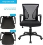 Thumbnail Mid Back Swivel Office Chair with Lumbar Support and Armrest — Smart Chairs, Furmax