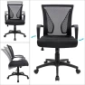 Thumbnail Mid Back Swivel Office Chair with Lumbar Support and Armrest — Smart Chairs, Furmax