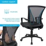Thumbnail Mid Back Swivel Office Chair with Lumbar Support and Armrest — Smart Chairs, Furmax