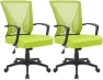 Thumbnail Mid Back Swivel Office Chair with Lumbar Support and Armrest — Smart Chairs, Furmax