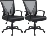 Thumbnail Mid Back Swivel Office Chair with Lumbar Support and Armrest — Smart Chairs, Furmax