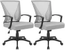 Thumbnail Mid Back Swivel Office Chair with Lumbar Support and Armrest — Smart Chairs, Furmax