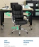 Thumbnail Office Chair Computer High Back Adjustable Ergonomic Desk Chair Executive PU Leather Swivel Task Chair with Armrests... — Smart Chairs, FDW Store