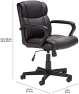 Thumbnail Office Task Chair with Adjustable Height, 360° Swivel, Padded Armrests, Mid-Back, Rolling — Smart Chairs, Amazon Basics