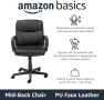 Thumbnail Office Task Chair with Adjustable Height, 360° Swivel, Padded Armrests, Mid-Back, Rolling — Smart Chairs, Amazon Basics