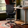 Thumbnail 400lbs Mid Back Mesh Ergonomic Drafting Chair for Standing Desk Office Wide Chair with Built-in Lumbar Support, Big... — Smart Chairs, BOLISS
