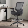 Thumbnail 400lbs Mid Back Mesh Ergonomic Drafting Chair for Standing Desk Office Wide Chair with Built-in Lumbar Support, Big... — Smart Chairs, BOLISS