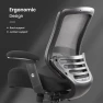 Thumbnail 400lbs Mid Back Mesh Ergonomic Drafting Chair for Standing Desk Office Wide Chair with Built-in Lumbar Support, Big... — Smart Chairs, BOLISS