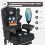 Thumbnail 7-Point Massage Office Chair with Heated Desk, Ergonomic Executive Chair with Footrest, Adjustable Armrest — Massage Chairs, Mvpipi