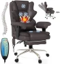 Thumbnail 7-Point Massage Office Chair with Heated Desk, Ergonomic Executive Chair with Footrest, Adjustable Armrest — Massage Chairs, Mvpipi