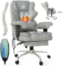 Thumbnail 7-Point Massage Office Chair with Heated Desk, Ergonomic Executive Chair with Footrest, Adjustable Armrest — Massage Chairs, Mvpipi