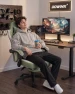 Thumbnail Breathable Fabric Gaming Chair with Gel Pad and Footrest — Smart Chairs, Dowinx