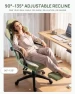 Thumbnail Breathable Fabric Gaming Chair with Gel Pad and Footrest — Smart Chairs, Dowinx