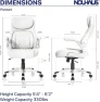 Thumbnail Ergonomic PU Leather Office Chair with Click5 Lumbar Support and FlipAdjust Armrests — Smart Chairs, Nouhaus