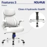 Thumbnail Ergonomic PU Leather Office Chair with Click5 Lumbar Support and FlipAdjust Armrests — Smart Chairs, Nouhaus