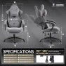 Thumbnail Fabric Gaming Chair with Heated Massage Lumbar Support — Massage Chairs, Dowinx